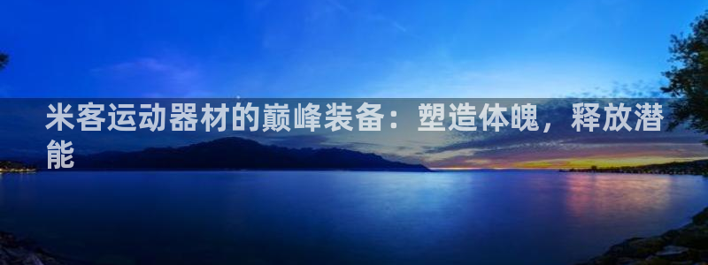意昂3五金厂：米客运动器材的巅峰装备：塑造体魄，释放